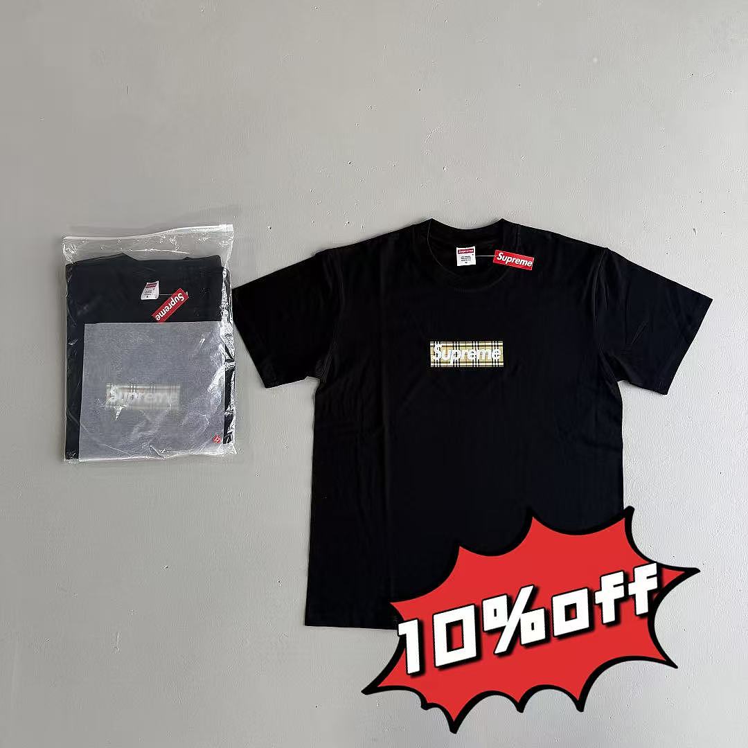Supreme Burberry Box Logo Tshirt