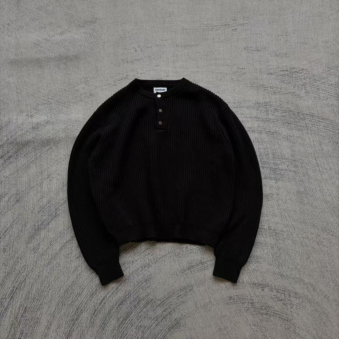 Fyredwrld FISHERMAN KNIT HENLEY (inspired by forthon.la)