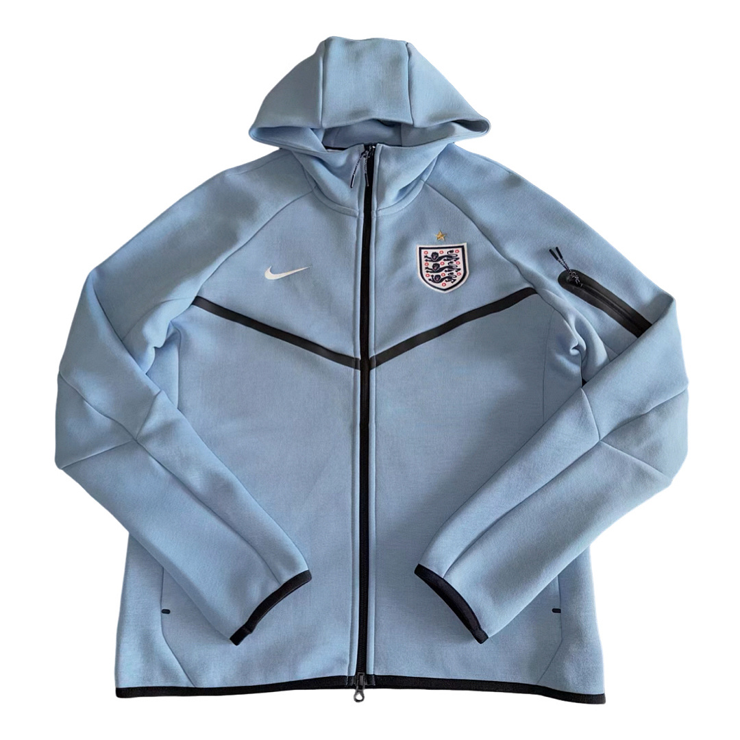 UK tech fleece zip up hoodie（baby blue）