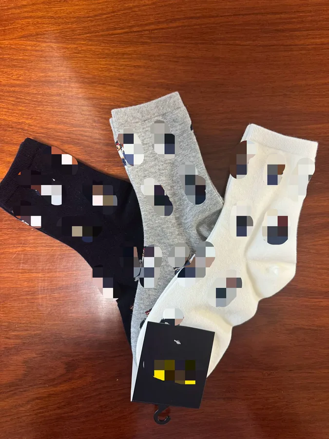 ## bear socks 小熊中筒袜三双装 E