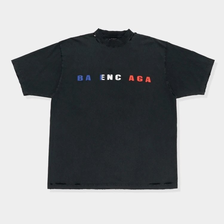 Garment Dyed Distressed Puff Print Tee