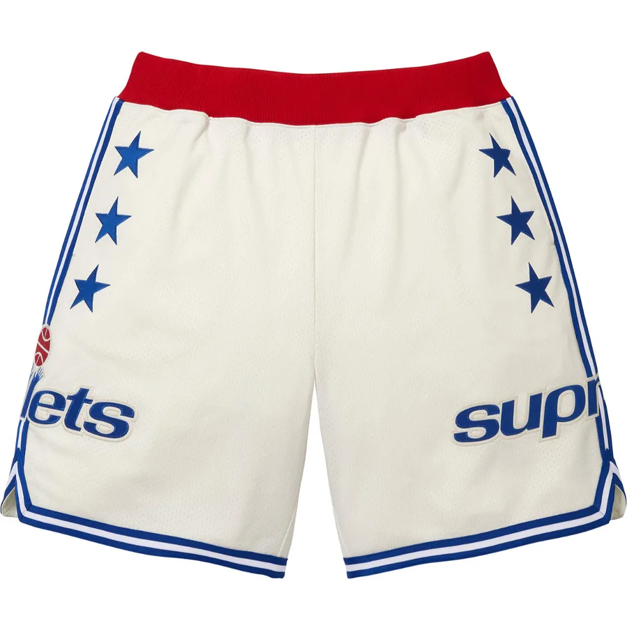 Mitchell & Ness SS26 Basketball Short bullets 子弹队短裤 S-XL 白色 SB80