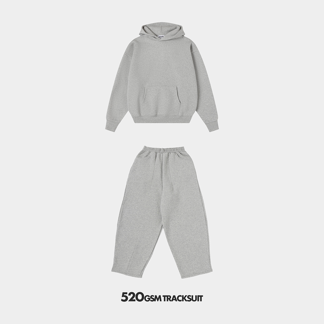 [add new color] 520gsm Union Kingdom boxy cropped fit tracksuit