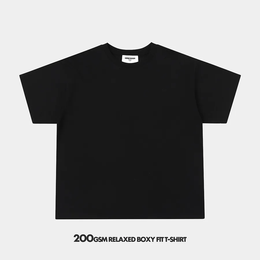 200gsm Union Kingdom 100% Slub Cotton Relaxed Boxy Fit Blank T-shirt