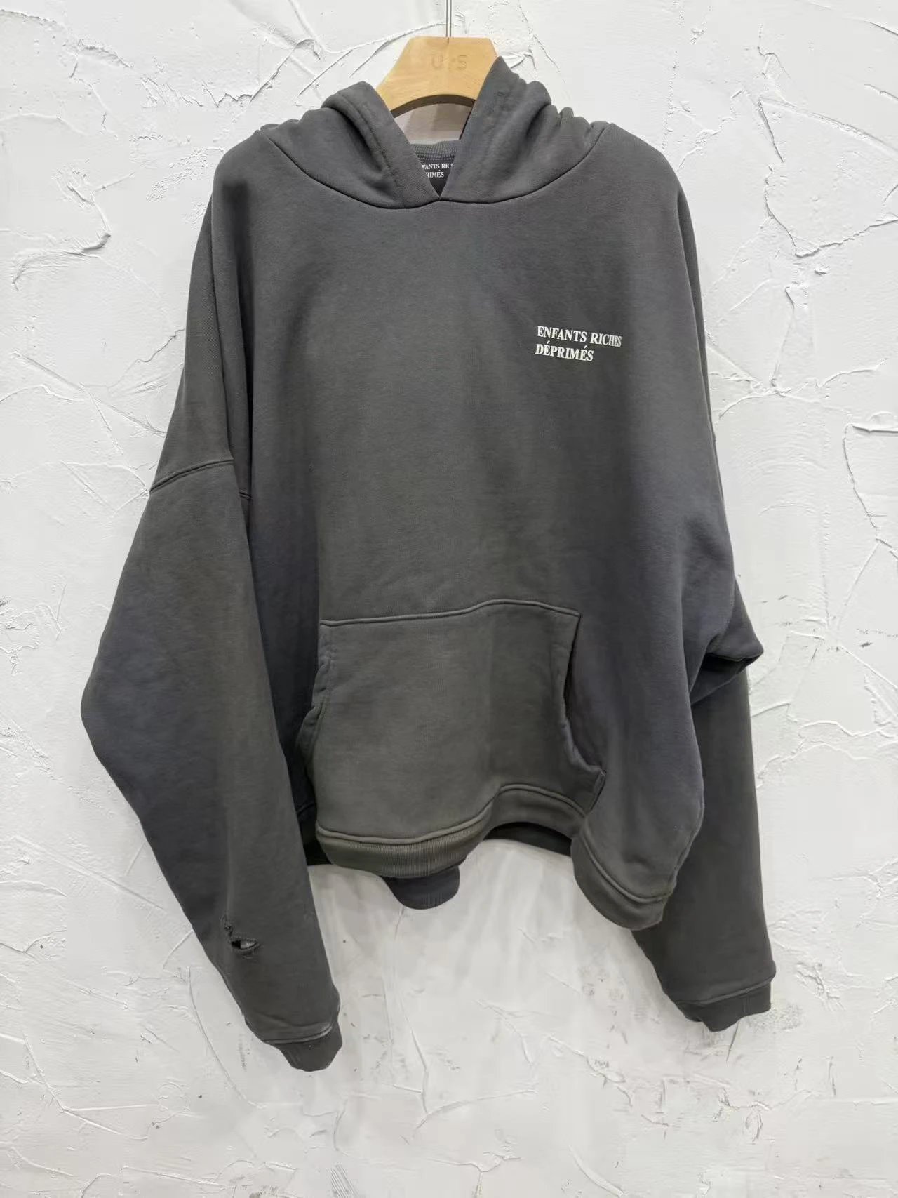 Enfants Riches Deprimes Washed Waffle Slogan Sweatshirt
