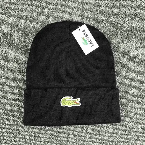 Knit beanie, Lacoste style